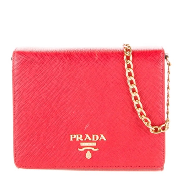 Prada saffiano chain crossbody bag 100% authentic - Picture 2 of 6